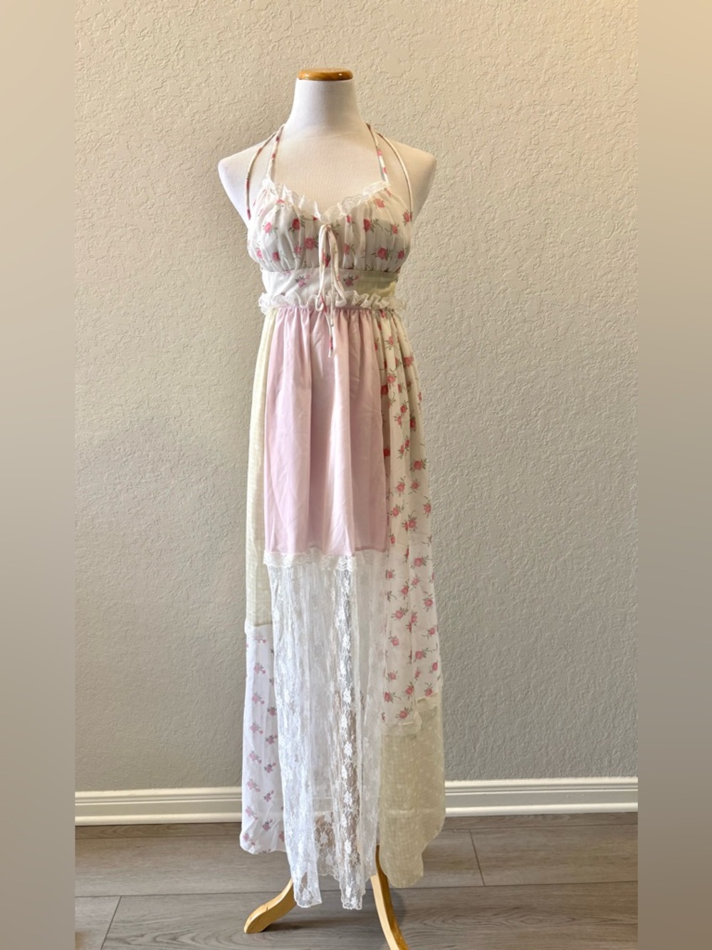 Patchwork CottageCore Dress - image 3